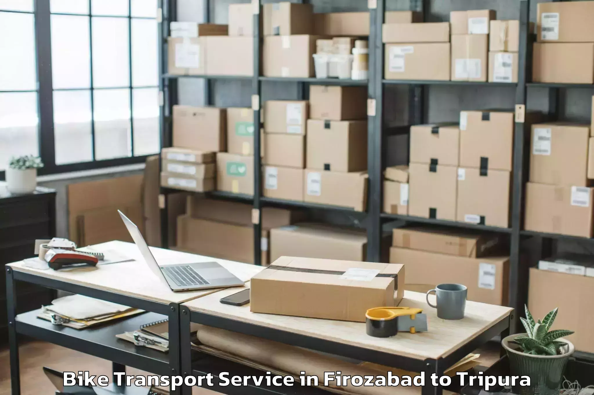 Book Firozabad to Amarpur Gomati Bike Transport Online